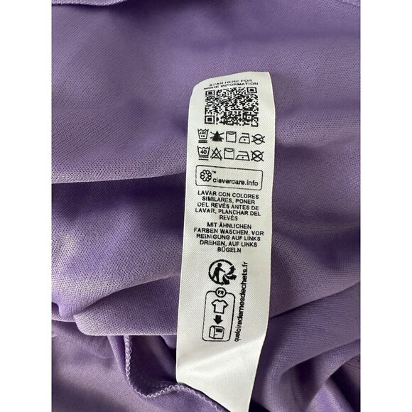 ASOS DESIGN Petite chiffon scoop neck midi slip dress purple tie dye print 2 New - Picture 10 of 16